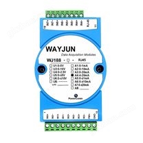 8路4-20mA或0-10V转网络Modbus TCP和MQTT数据采集模块 WJ188