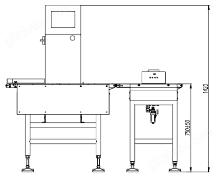 自动检重秤 火锅调料包1.4kg自动检重机食品行业分选秤